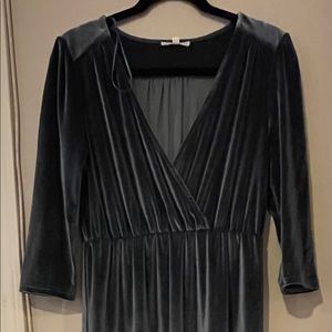 BLUE VELVET MAXI DRESS